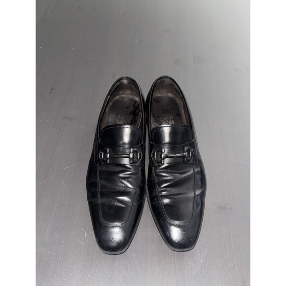 Salvatore Ferragamo Men\'s black leather loafers